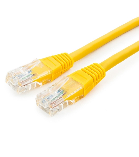 Патч-корд UTP Cablexpert cat.5e, 0.25м, литой, многожильный, желтый