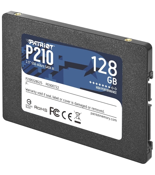 Накопитель SSD Patriot P210, 128Gb, SATA III, 2.5', R/W 450/430