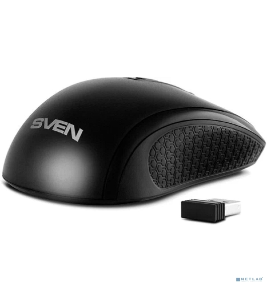 Мышь беспроводная SVEN RX-220W черный, 1600 dpi, радиоканал, USB, кнопки - 4