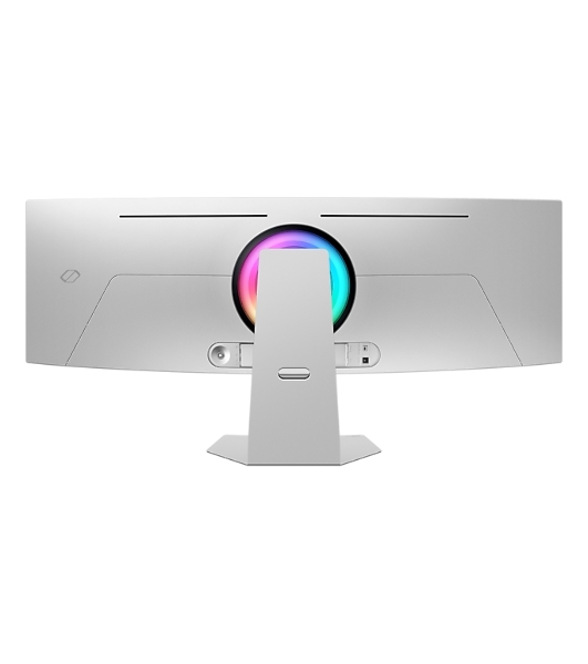 Монитор 49' Samsung Odyssey OLED G9 G95SD S49DG952SI OLED 5120x1440, 240 Гц, 0.03 мс, 32:9, 250 кд/м², DP 1.4, HDMI 2.1, micro HDMI 2.1, USB-C, USB Hub (3x USB 3.0), FreeSync, G-Sync, динамики (2x10 Вт), изогнутый экран (1800R), серебристый