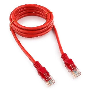 Патч-корд UTP Cablexpert cat.5e, 1.5м, литой, многожильный, красный
