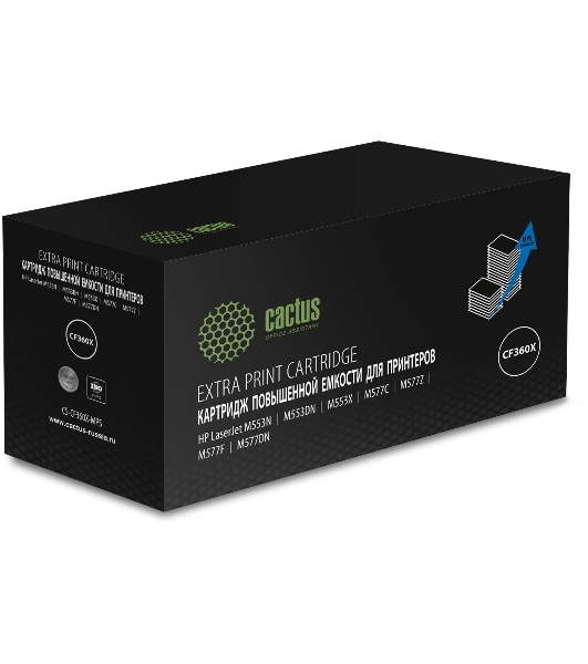 Картридж лазерный Cactus CS-CF360X-MPS черный (19000 стр.) для HP CLJ M552dn/M553dn/M553N/M553x