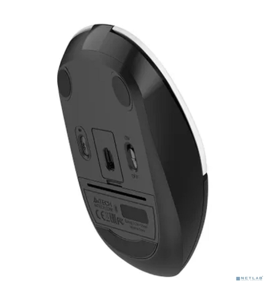 Мышь беспроводная A4Tech Fstyler FB12 белый/черный, 1200 dpi, радиоканал, Bluetooth, USB, кнопки - 3