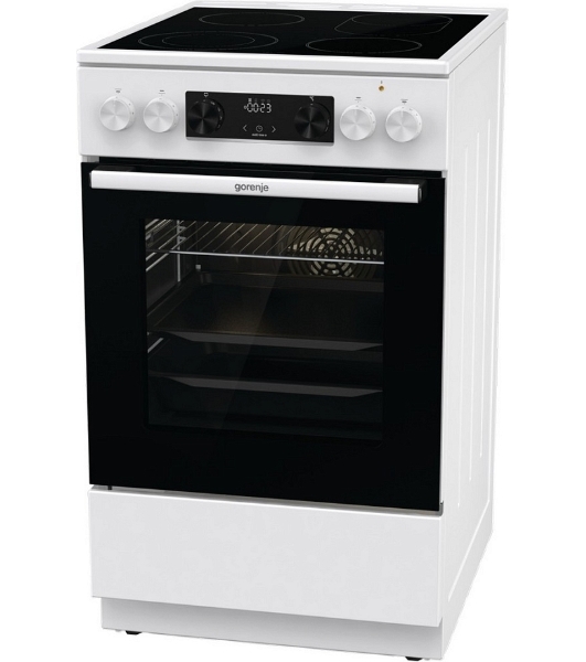 Плита электрическая Gorenje GECS5C70WA белый, конфорок 4 электрических, духовка 70 л, 50 см x 85 см x 59.4 см