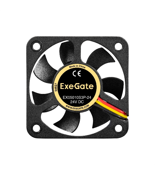 Вентилятор для корпуса ExeGate EX05010S3P-24 черный, 50 мм, 7200 об/мин, 39 дБ, 3 pin