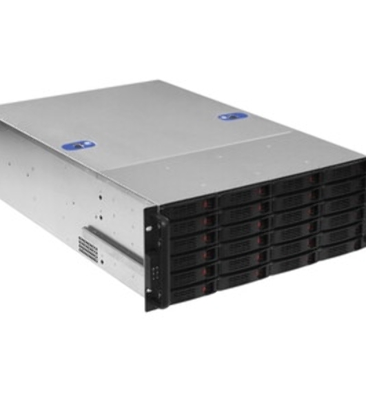 Серверный корпус ExeGate Pro EX293269RUS 4U660-HS24 (RM 19', высота 4U, глубина 660, БП 1000RADS, 24xHotSwap, USB)