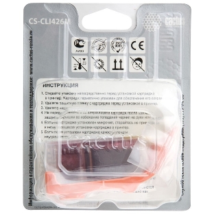 Картридж струйный Cactus CS-CLI426M пурпурный (8,4 мл.) для Canon MG5140/5240/6140/8140/MX884
