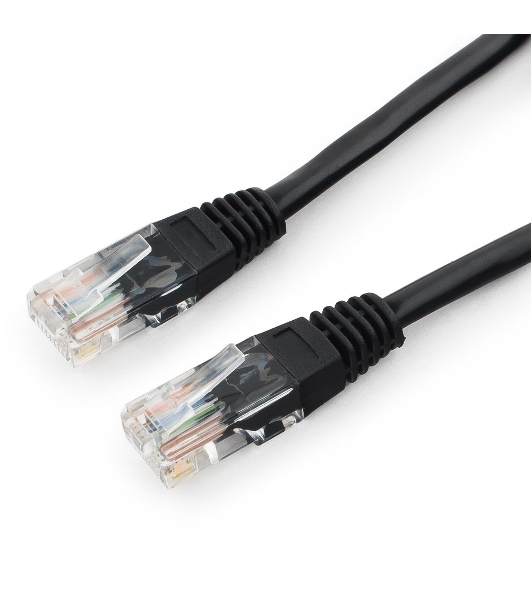 Патч-корд UTP Cablexpert cat.5e, 0.5м, литой, многожильный, черный