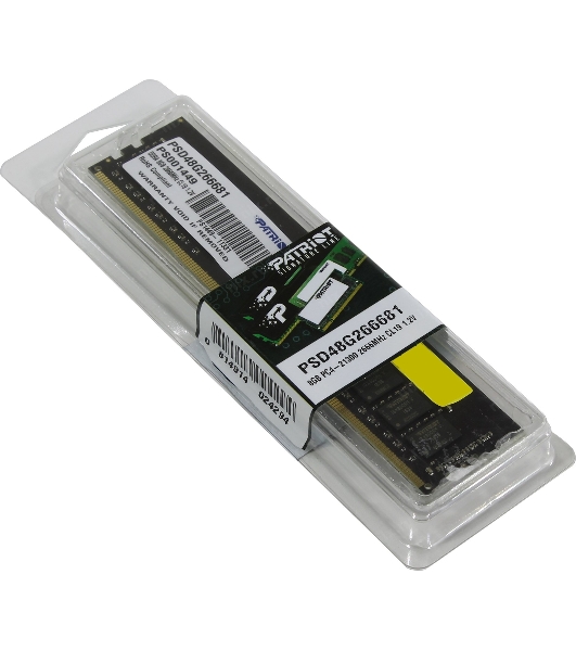 Оперативная память Patriot Signature, DDR4, 8GB (1x8 GB), 2666 MHz, CL19, DIMM