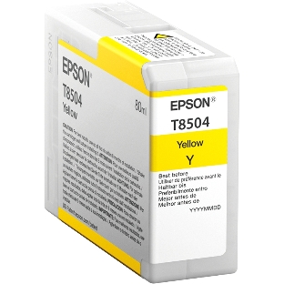 Картридж струйный Epson T8504 желтый (80 мл.) для SureColor SC-P800