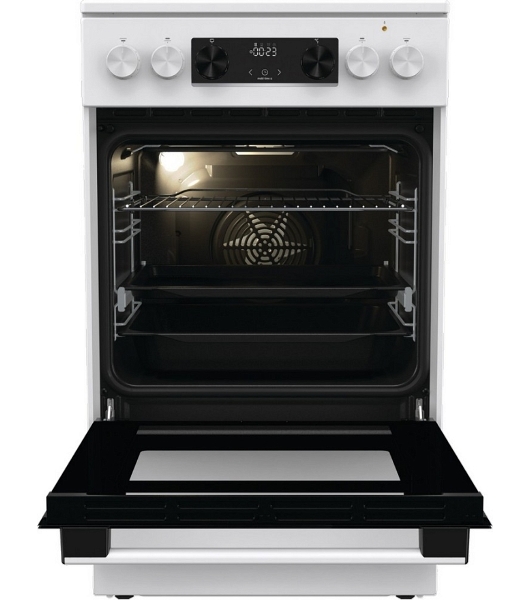 Плита электрическая Gorenje GECS5C70WA белый, конфорок 4 электрических, духовка 70 л, 50 см x 85 см x 59.4 см
