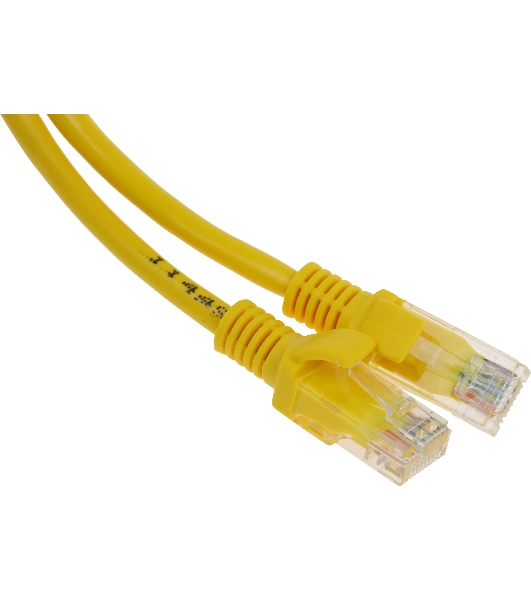 Патч-корд UTP Cablexpert cat.5e, 0.5м, литой, многожильный, желтый