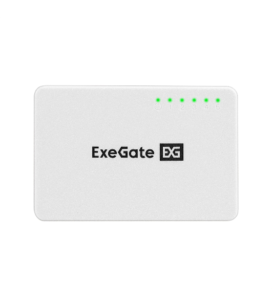 Коммутатор ExeGate EDES-1005C, 5×100 Мбит/с, неуправляемый