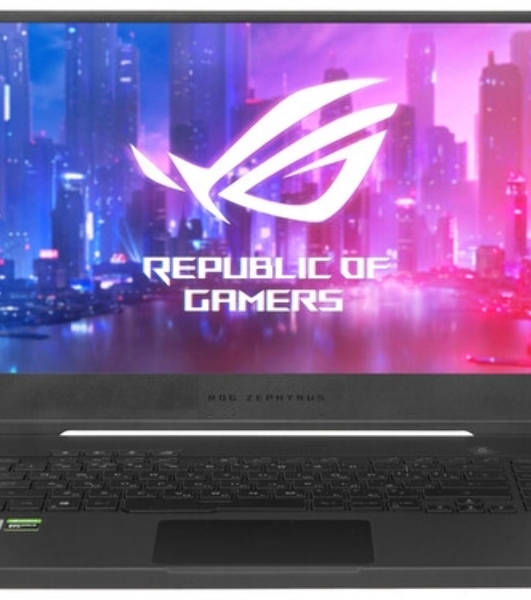 Клавиатура для ноутбука Asus ROG GU502 серебристая c подсветкой маленький энтер