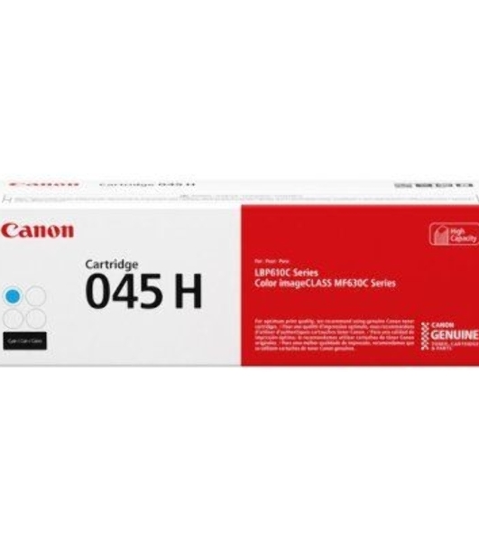 Картридж лазерный Canon 045C H голубой, 2200 стр., для i-SENSYS MF631/633/635, LBP611