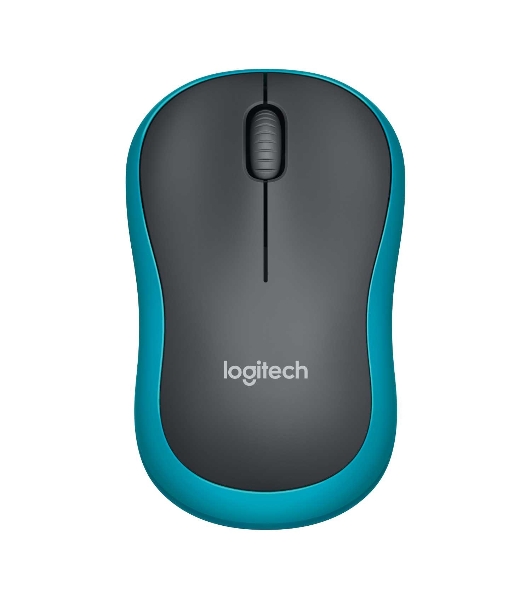 Мышь беспроводная Logitech M185 синий, 1000 dpi, радиоканал, USB, кнопки - 3