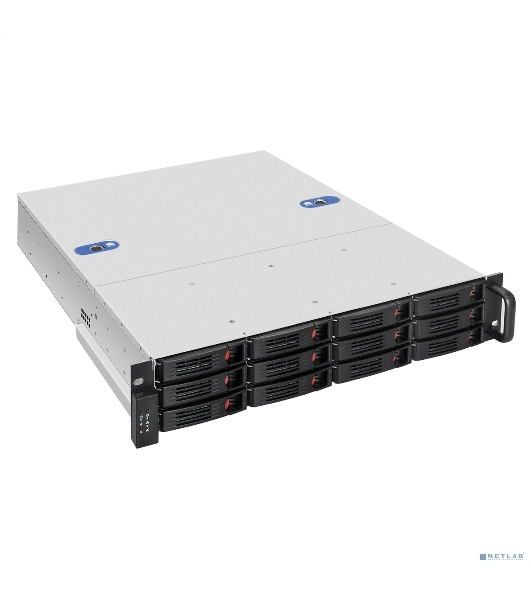 Серверный корпус ExeGate Pro 2U550-HS12 (RM 19', высота 2U, глубина 550, БП 1U-500ADS,12xHotSwap, USB)