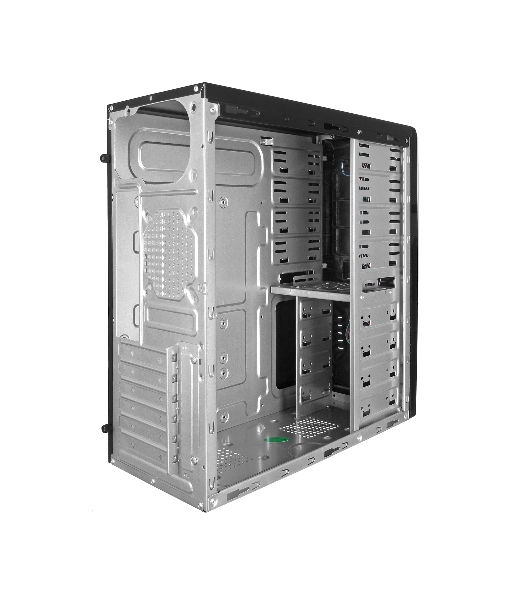 Компьютерный корпус Miditower ExeGate CP-601 Black, ATX, (CP500W, 80мм), 2хUSB, Audio