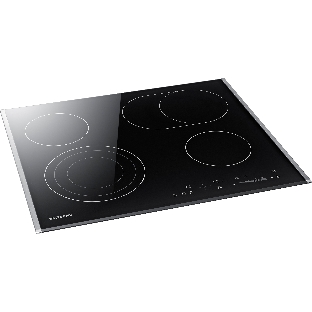 Встраиваемая электрическая панель Samsung NZ64T3536DK/WT 59 x 50.5 x 5.2 см., электронное управление, 15 степеней мощности, автоматическое отключение, защита от детей, блокировка управления, дисплей, 4 конфорки, 2 с зоной расширения, рамка из нержавеющей стали, корпуса черный