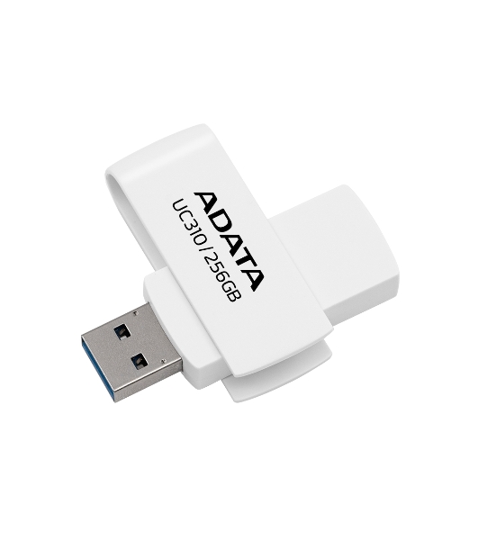 Флешка USB ADATA UC310 (UC310-256G-RWH), 256Gb, USB 3.2 Gen1, R/W 100/30, белый