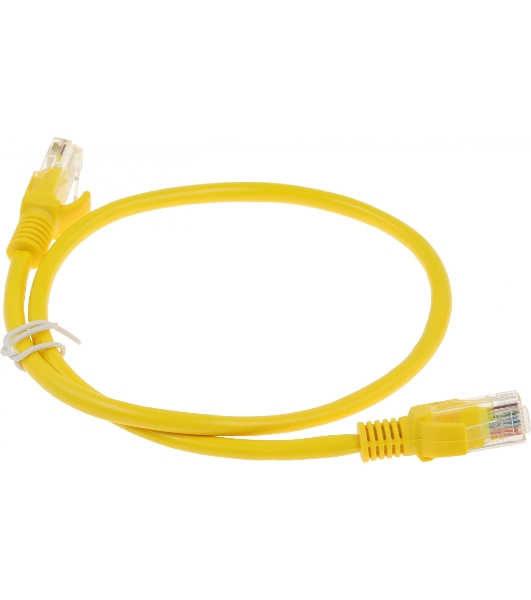Патч-корд UTP Cablexpert cat.5e, 0.5м, литой, многожильный, желтый