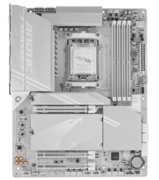 Материнская плата Gigabyte X870 A ELITE WIFI7 ICE, AM5, AMD X870, 4xDDR5, 4xSATA, 4xM.2, 1xPCI-E 5.0 x16, 1xPCI-E 4.0 x4, 1xPCI-E 3.0 x2, 1xHDMI, 1x 2.5Gb LAN, 2xUSB-C 4.0, 2xUSB 3.2 Gen 2, 4xUSB 3.2 Gen 1, 4xUSB 2.0, 2x3.5 мм, 7.1, ATX