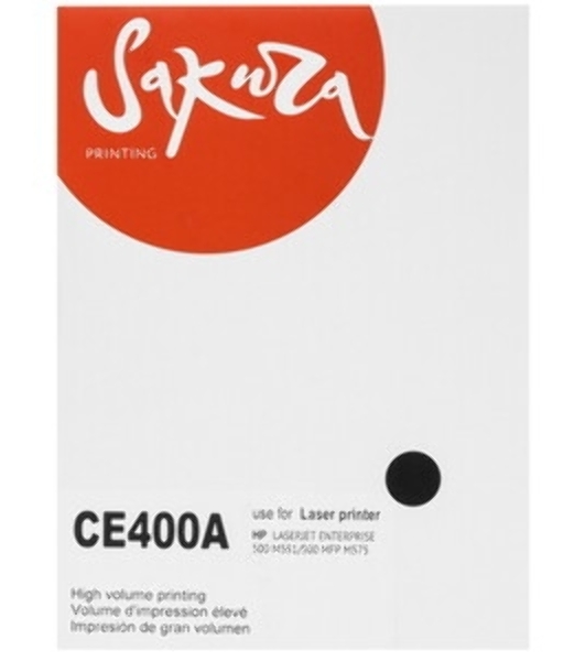 Картридж Sakura CE400A для HP Enterprise 500 Color M551/570/575, черный, 5 500 к.
