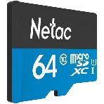 Флеш карта microSDHC 64Gb Netac P500 NT02P500STN-064G-S (без SD адаптера) 80Mb/s, фото 1