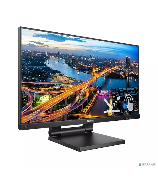 Монитор 23.8' Philips 242B1TC IPS 1920x1080, 75 Гц, 4 мс, 16:9, 250 кд/м2, 1xHDMI, 1xDP, 1xVGA, 4xUSB 3.2, сенсорный, выход на наушники, черный