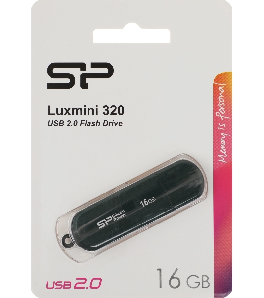 Флешка USB 16Gb Silicon Power LuxMini 320, USB 2.0, Зеленый