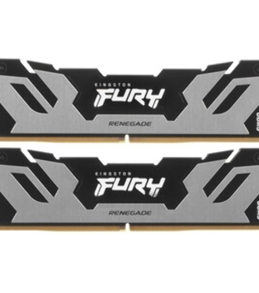 Оперативная память Kingston Fury Renegade, DDR5, 32Gb (1x32GB), 6400MHz, CL32, DIMM, радиатор, серебристый/черный